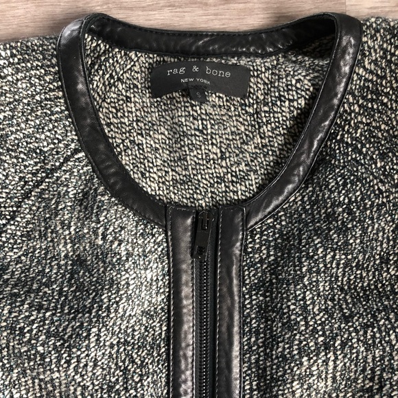 Rag and Bone Cardigan with leather trim - Picture 3 of 3